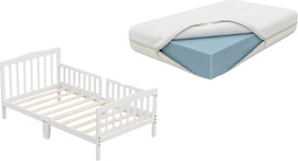 BabyTech באנדל מיטת מעבר דגם נובה + מזרן מעבר נושם מבית Baby Tech