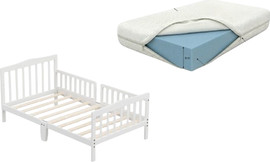 BabyTech באנדל מיטת מעבר דגם נובה + מזרן מעבר נושם לתקופת הגמילה מבית Baby Tech