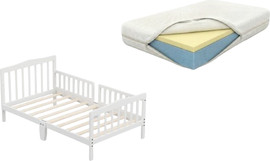 BabyTech באנדל מיטת מעבר דגם נובה + מזרן מעבר ויסקו לתקופת הגמילה מבית Baby Tech