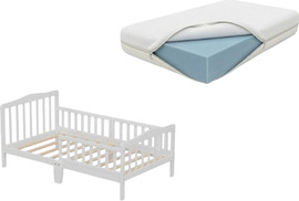 BabyTech באנדל מיטת מעבר דגם נובה פלוס + מזרן מעבר נושם מבית Baby Tech