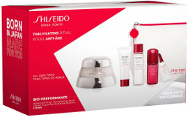SHISEIDO BIO PERFORMANCE סט קרם פנים + קצף ניקוי + מי פנים + סרום + קרם עיניים