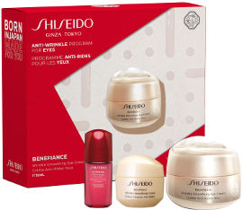 SHISEIDO BENEFIANCE WRINKLER SMOOTHING מארז קרם עיניים + סרום + קרם פנים