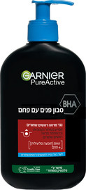 GARNIER PURE ACTIVE סבון פנים עם פחם