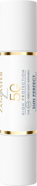 LANCASTER SUN PERFECT יוט' פרוטקשן סטיק דו צדדי שקוף ועם גוון 50 SPF כנגד קמטים וכהויות