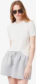 LACOSTE חולצת טישירט קצרה לקוסט Fluid Scallop Trim Piqué נשים