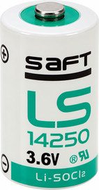SAFT סוללת ליתיום SAFT LS14250 – 3.6V בגודל חצי AA (1/2AA)