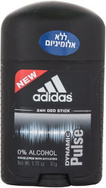 ADIDAS דאודורנט סטיק דינאמיק פלוס אפור ללא אלומיניום