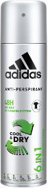 ADIDAS דאודורנט ספריי לגבר 6 ב-1 קול דריי