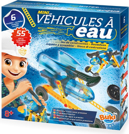 Buki France ערכת לבניית 6 כלי תחבורה מונעים בלחץ מים 55 חלקים