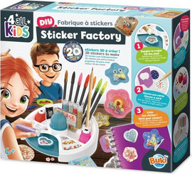 Buki France מפעל המדבקות Sticker Factory עם 20 מדבקות תלת-ממדיות לעיצוב אישי