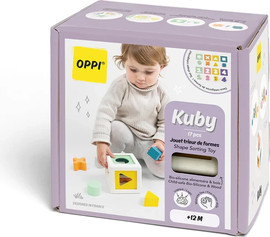 Oppi קובי - קוביית משחק התאמת צורות סיליקון Oppi