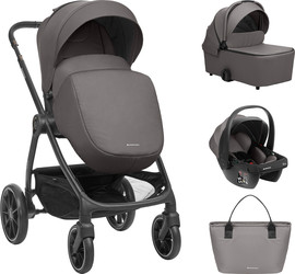 Kikkaboo עגלת תינוק Modena 3IN1 מודנה בצבע אפור כהה