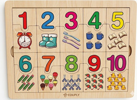 בית הצעצוע פזל עץ מספרים 1-10