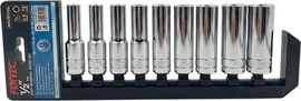 Fixtec סט בוקסות עמוקות 1/2" – 9 חלקים Cr-V FIXTEC