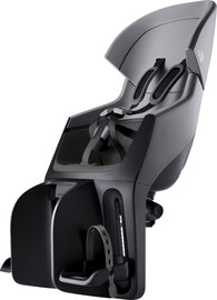 Britax מושב אופניים לפעוט Jockey Maxi חיבור מהיר לסבל עם שיכוך זעזועים ומצבי שכיבה - אפור Mineral Grey