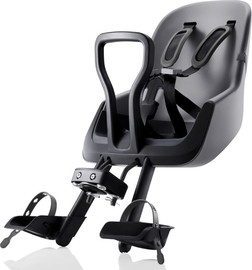 Britax מושב פעוט קדמי לאופניים JOCKEY MINI עם ידית אחיזה וחיבור למוט הכידון - אפור Mineral Grey