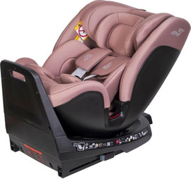 Britax כסא בטיחות מסתובב בתקן I-Size מלידה ועד גובה 125 סמ כולל גגון דגם Swivel Grow Max 360 צבע dusty-rose