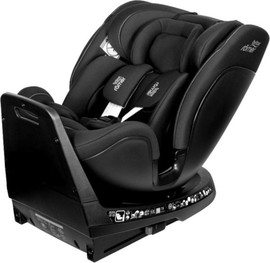 Britax כסא בטיחות מסתובב בתקן I-Size מלידה ועד גובה 125 סמ כולל גגון דגם Swivel Grow Max 360 צבע space-black