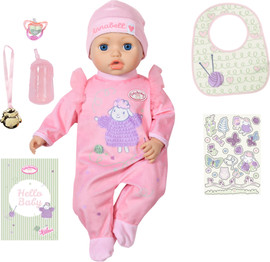 BabyBorn בובת תינוקת בייבי-בורן אינטראקטיבית 43 ס"מ - אנאבל