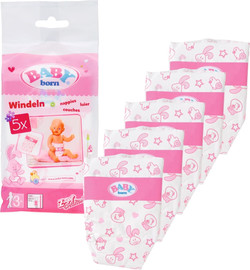 BabyBorn חבילת 5 חיתולים לבובת בייבי-בורן