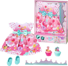 BabyBorn סט יומולדת ביגוד ואביזרים לבובת בייבי-בורן 43 ס"מ