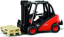 Bruder מלגזת מקצועית Linde H30D + משטחי העמסה