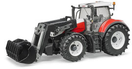 Bruder טרקטור Steyr Terrus CVT להובלת משאות כבדים עם כף מתרוממת