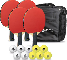 JOOLA סט טנ"ש 4 מחבטים + 10 כדורים עם תיק - Joola Set Quattro