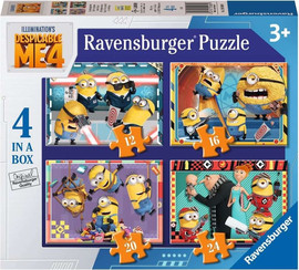 Ravensburger מארז 4 פאזלים 12-16-20-24 חלקים בעיצוב Despicable Me מיניונים 4