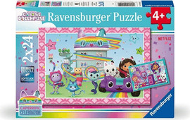 Gabby's Dollhouse שני פאזלים בקופסה 24 חלקים בית הבובות של גבי