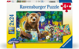 Ravensburger פזל 2X24 חל' - חברים אהובים ביער