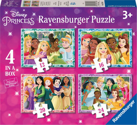 Ravensburger 4 פאזלים בקופסא - נסיכות