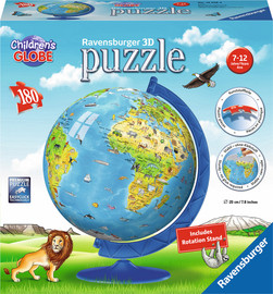 Ravensburger פאזל כדור תלת מימד 187 חלקים - כדור הארץ לילדים