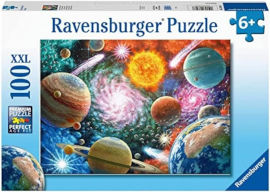 Ravensburger פאזל 100 חלקים גדולים במיוחד - מערכת השמש עם גלקסיות