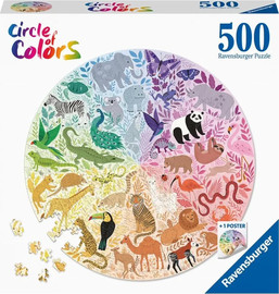 Ravensburger פאזל 500 חלקים - עגול - בעלי חיים - Ravensburger