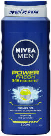 NIVEA POWER FRESH ג'ל רחצה לגבר