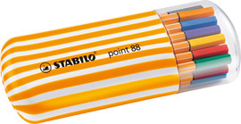 סטבילו עטי STABILO point בקלמר פלסטיק