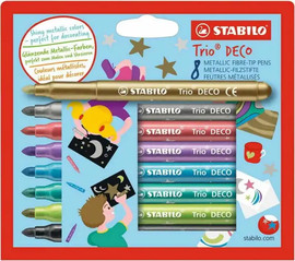 Stabilo טוש 1/8 טריו דקו מטלי stabilo