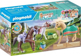 playmobil פליימוביל סט שלוש סוסות: מורגן, קוורטר הורס ושאגיה (71356) - Playmobil