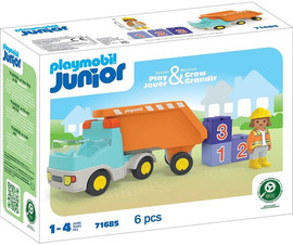 playmobil ג'וניור: משאית בנייה עם מוסך Playmobil 71685