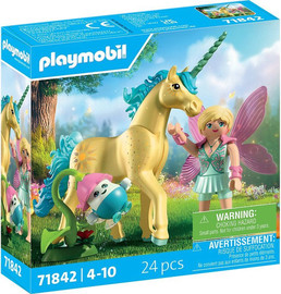 playmobil פריחת שמש חד קרן אספנות עם פיה Playmobil 71842
