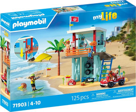 playmobil פליימוביל מגדל מציל עם עגלת חוף 71903 - Playmobil