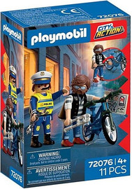playmobil שוטר וגנב אופניים Playmobil 72076