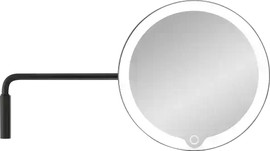 Blomus מראת לד מגנטית שחורה לקיר MODO led vanity mirror