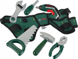 BOSCH חגורת כלי עבודה בוש עם סט אביזרים לילדים מבית Klein Bosch Mini