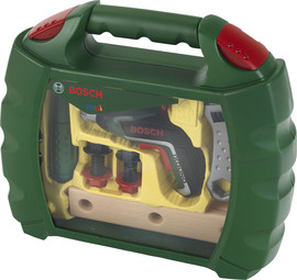 BOSCH סט מארז מברגה חשמלית עם אביזרים לילדים מבית Klein Bosch Mini