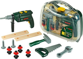 BOSCH סט מארז מקדחה בוש עם אביזרים לילדים מבית Klein Bosch Mini