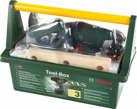 Planet X ארגז כלי עבודה פתוח לילדים - Bosch mini Tool-Box עם מברגת אלקטרונית