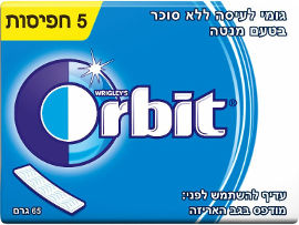 אורביט גומי לעיסה ללא סוכר בטעם מנטה פפרמינט