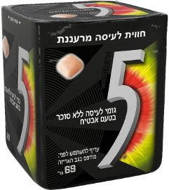 פייב גומי לעיסה בטעם אבטיח ללא תוספת סוכר